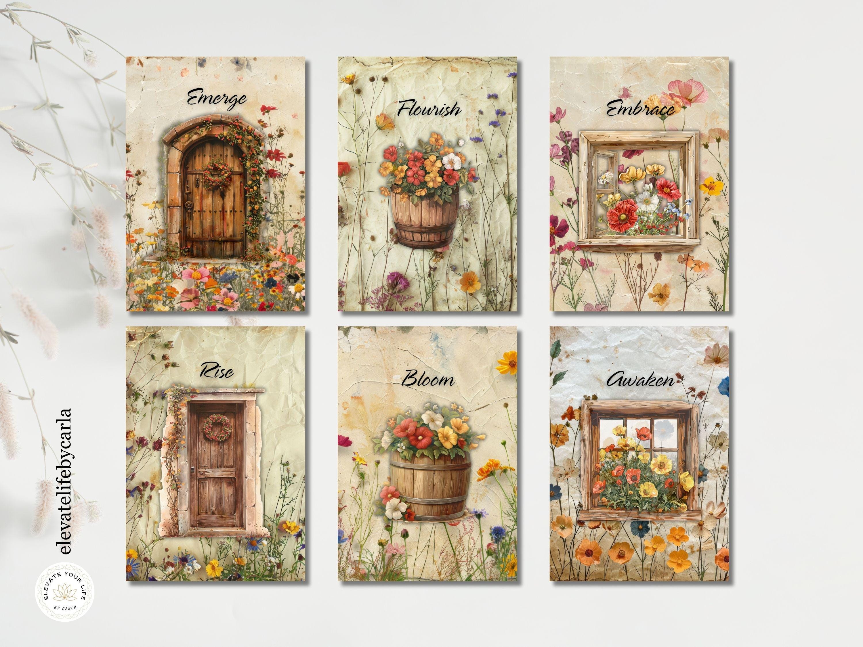 Rustic Spring Planner Dashboard Printable: Floral Journal Dividers ...