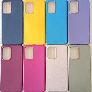 Biodegradable phone case for Samsung Galaxy A13 A32 A33 A52 A52s A53 4G 5G Eco protective phone cover Green Navy blue Purple Pink Yellow Red