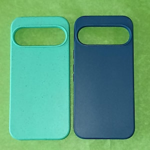 Ecologisch telefoonhoesje voor Google Pixel 9, 9A, 9 Pro, 9 Pro XL, 10A, semi-biologisch afbreekbare beschermhoes in turquoise, groen, blauw, rood en zwart.