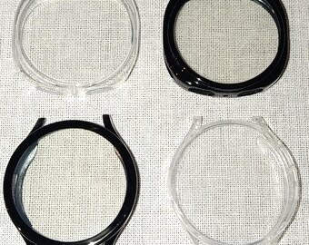 Funda blanda para Samsung Galaxy Watch Series 4, 5, 6, 7, 8 y FE (40 mm y 44 mm), cubre la pantalla (negra, transparente, 40 mm y 44 mm)