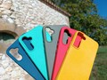Eco case for Samsung Galaxy S20 FE S21 S22 S23 S24 S25 FE plus ultra semi biodegradable protective cell phone cover yellow turquoise green product logo