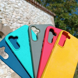 Eco Case für Samsung Galaxy S20 FE S21 S22 S23 S24 S25 FE plus ultra semi biologisch abbaubare Handy-Schutzhülle Gelb Türkis Grün