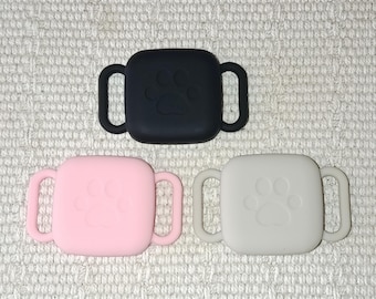Cat dog pet collar holder for iTagPro, Waterproof lost found tracker case iTag Pro protective cover black beige pink