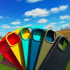 Coque écologique pour iPhone 16 15 14 13 12 mini 11 XR X XS 8 7 6 SE 2020 2022, coque de protection semi-biodégradable pour téléphone