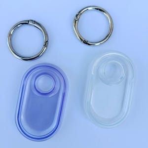 Keyring holder for Samsung SmartTag 2 bags, backpacks, keys, cat dog pet collars Waterproof clear protective cover case