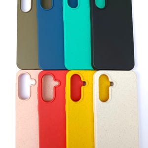 Custodia ecologica per Samsung Galaxy A16 A26 A36 A56 4G 5G, custodia protettiva semi-biodegradabile, colore: Turchese Giallo Verde Blu Rosso Rosa Bianco Nero