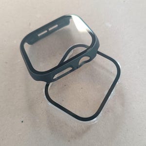 Étui pour Apple Watch série 10, 42 mm 46 mm, coque rigide noir clair transparent