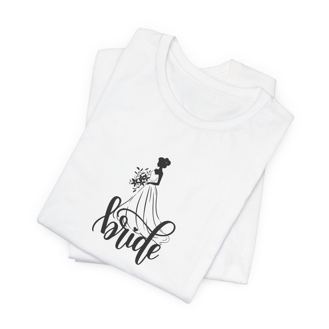 Bride T-Shirt Women's Short Sleeve Casual Top - "Bride" Letter Print Pink Tee For Bridal Parties - View #8