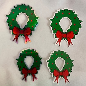 Wreath and Holiday tree stickers