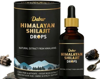 Shilajit / Dabur/ Ácido fúlvico / Gotas de Shilajit puro / Resina del Himalaya / Minerales traza