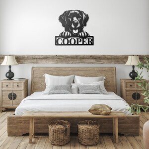 Customized Die-Cut Metal Sign with Personalized Golden Retriever Silhouette