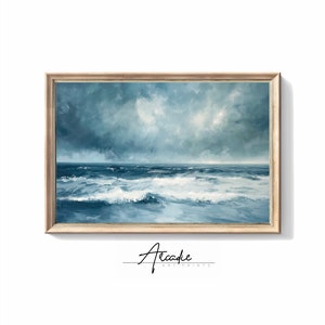 Stormy Ocean  - Antique Impressionism  | Vintage Print Bedroom Wall Decor Digital PRINTABLE