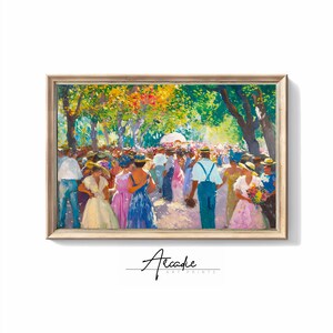Fiesta afternoon  - Impressionism  | Vintage Print Bedroom Wall Decor Digital PRINTABLE Antique