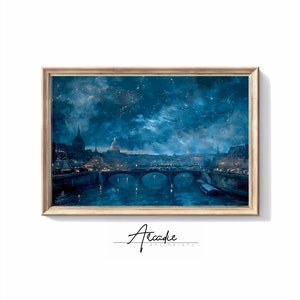 Parisian Nights  - Antique Impressionism  | Vintage Print Bedroom Wall Decor Digital PRINTABLE