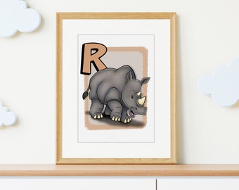 R is for Rhinoceros (Digital Download)