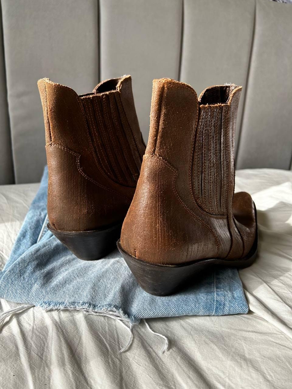 Bata (Vero Cuoio)Women’s Black Leather Ankle Boots with Brown Trim Vero Cuoio In Women main image 4