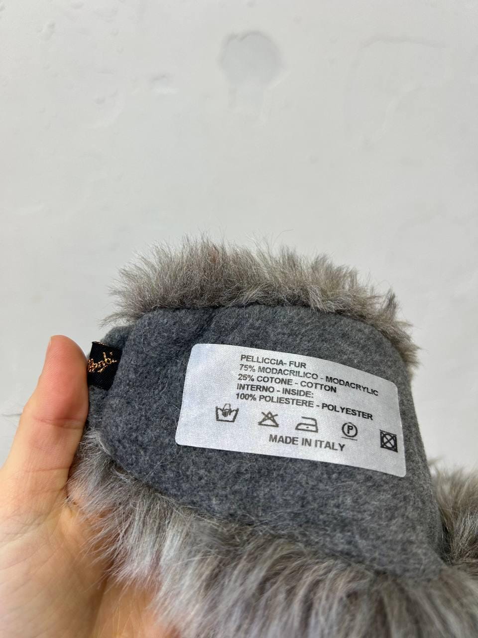Luxurious Faux Fur head hat piece in Light Gray Men main image 2
