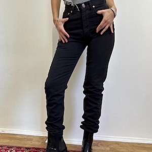 Bonaventure Vintage Jeans denim pants size S US 6 90&#39;s Black pants wide leg  denim custom jeans y2k