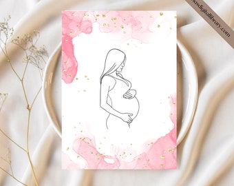 Biglietto per la nuova mamma, biglietto di gravidanza per lei, regalo per la doccia per bambini, hai questa carta per un'amica, biglietto di positività per la neo mamma, benvenuto al mondo