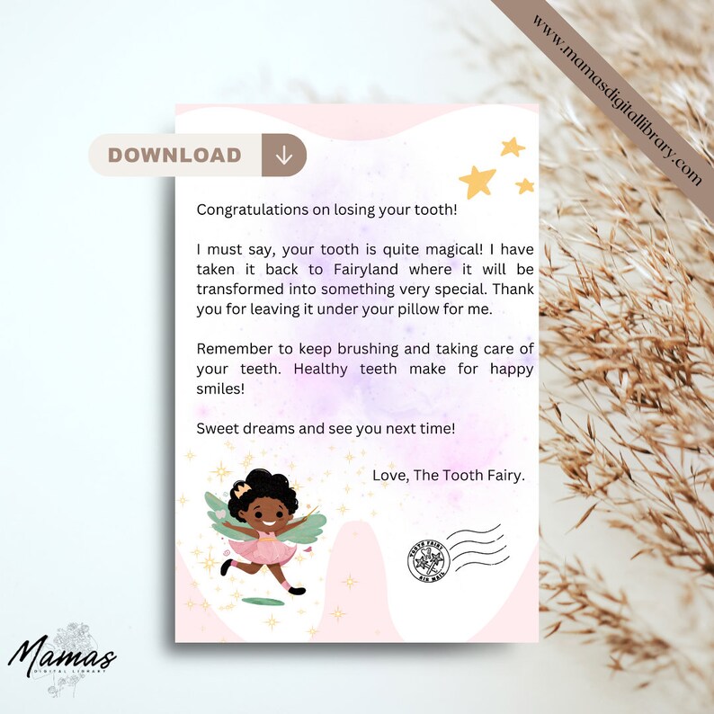 Tooth Fairy Letter, Letter From Tooth Fairy, Tooth Fairy Note, Lost ...