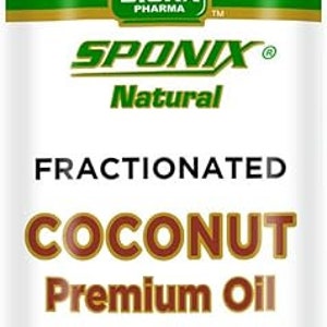 Best Coconut Oil - Top 100% Pure Fractionated Coconut Oil for Skincare and Haircare - Premium Grade - 16 oz by Sponix