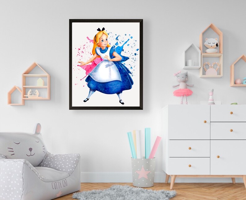 Alice in Wonderland Watercolor Painting - Etsy