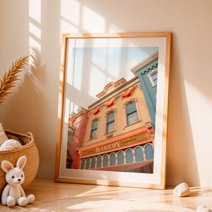 Vintage Walt Disney World Art, Magic kingdom Main Street, Disney Printable Poster Art, Digital Photography Download, Happiest Place on Earth