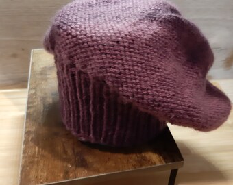 Hat, hanging hat lovingly hand-knitted, purple, gift