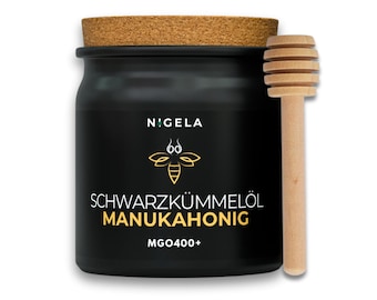Miel de manuka con aceite de comino negro 160g + cucharada de miel GRATIS