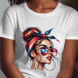 Puerto Rican Woman PNG: Latina Pride Clipart for Sublimation (Digital Download)