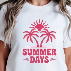 Tropical Beach Sunset PNG: Retro Palm Tree Graphic (Digital Download)