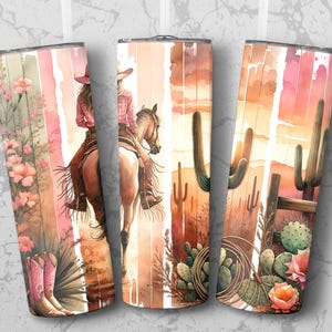 20er Jahre Tumbler Wrap | 20 Unzen Skinny Tumbler PNG Design | Rustikales Cowgirl Dekor Digital Download