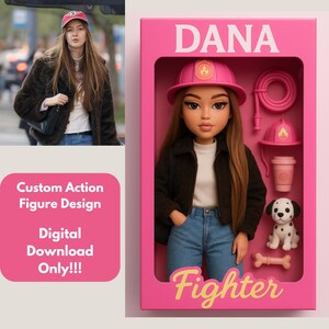 Custom Action Figure Personalized Toy & Digital Portrait Art, Unique Gift for Him, Custom 3D Model Digital Download