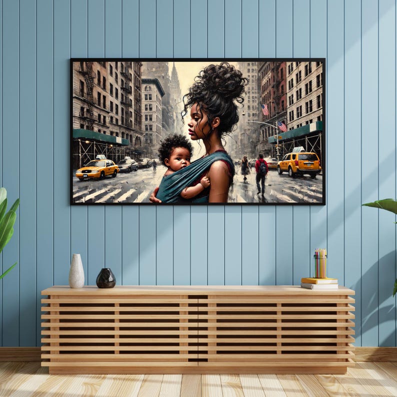 Samsung Frame TV Art African American Digital Download Colorful