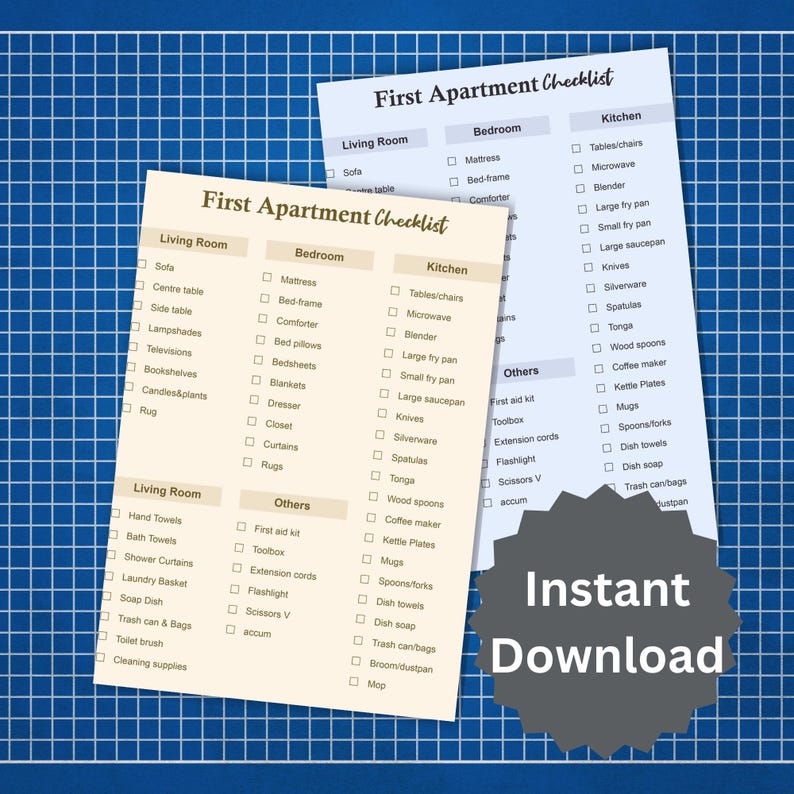 First Apartment Checklist New Home Essentials List Home Checklist New