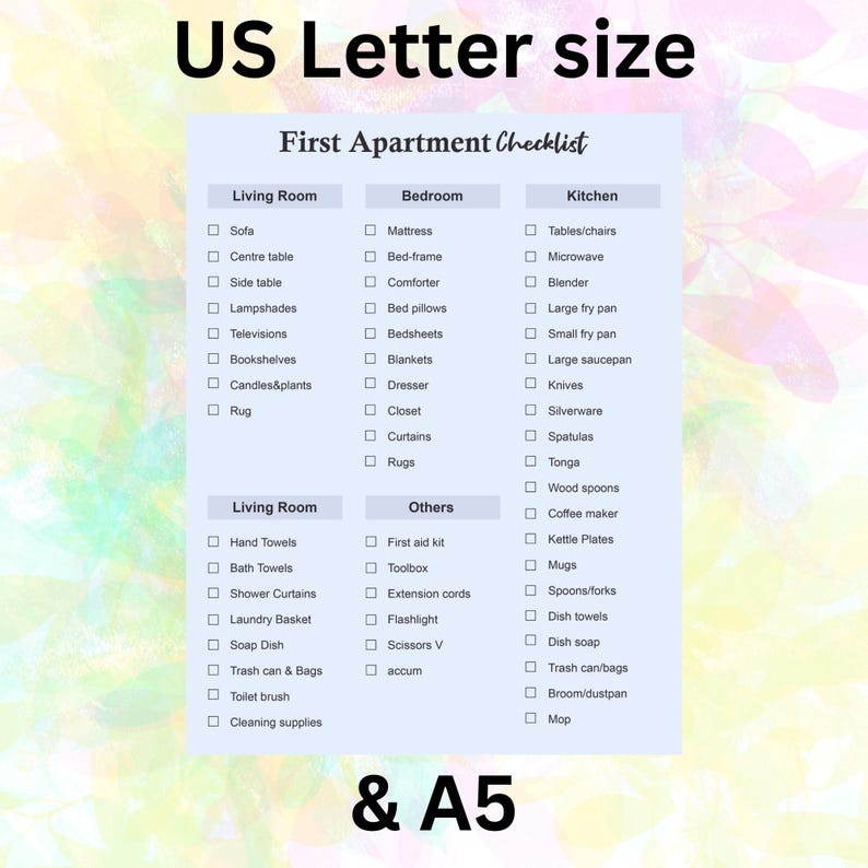 First Apartment Checklist New Home Essentials List Home Checklist New