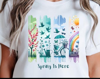 Stampe per magliette primaverili: motivi floreali boho (download digitale)