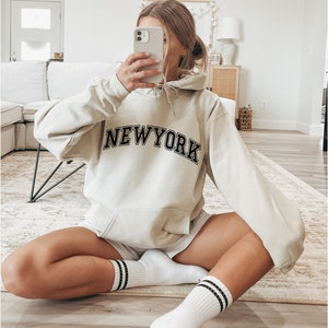 Bluza z kapturem New York, Koszula z New York City, Bluza z kapturem New York, Koszula East Coast, Bluza z kapturem New Yorker, Prezent z New York, Prezenty z NYC, Bluza z kapturem NYC dla kobiet