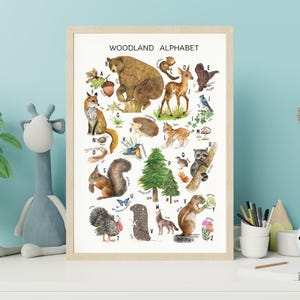 Woodland Alphabet Poster | Forest Animals A–Z Print | Educational ...