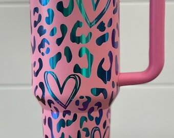 40 oz cheetah tumbler/mug