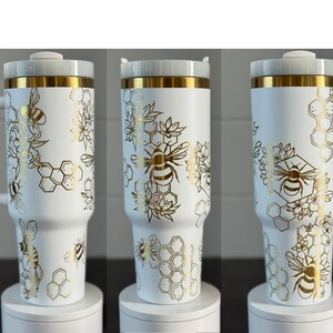 40 oz bee tumbler/mug