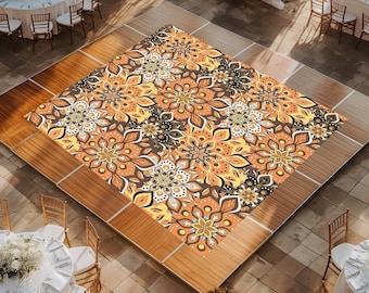 Mandala Dance Floor Decal | Dance Floor Mural | Vinyl Event Dance Floor | Indian Wedding Dance Floor Wrap | Reception Floor Wrap