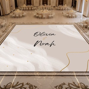 Premium Dance Floor Wrap | Wedding Dance Floor | Monogram Vinyl Floor Decal | Reception Dance Floor | Wedding Decor | Event Dance Floor