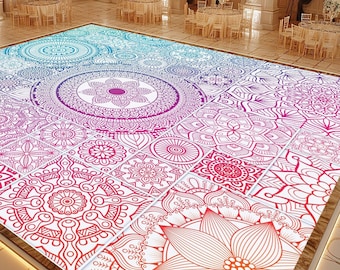 Mandala Dance Floor Decal | Dance Floor Mural | Vinyl Event Dance Floor | Indian Wedding Dance Floor Wrap | Reception Floor Wrap