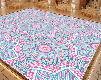 Mandala Dance Floor Decal | Dance Floor Mural | Vinyl Event Dance Floor | Indian Wedding Dance Floor Wrap | Reception Floor Wrap