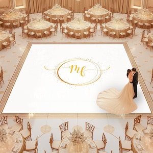 Premium Dance Floor Wrap | Wedding Dance Floor | Monogram Vinyl Floor Decal | Reception Dance Floor | Wedding Decor | Event Dance Floor