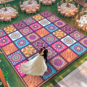 Mandala Dance Floor Decal | Dance Floor Mural | Vinyl Event Dance Floor | Indian Wedding Dance Floor Wrap | Reception Floor Wrap