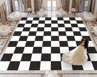 Checkered Floor Wrap | Wedding Dance Floor Decal | Reception Decor | Event Dance Floor | Removable Floor Decal | Adhesive Floor