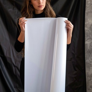 White Gloss Vinyl Wedding Aisle Runner | Premium Floor Wrap | Self Stick Vinyl Floor Wrap | Event Adhesive Vinyl | Long Ceremony Runner