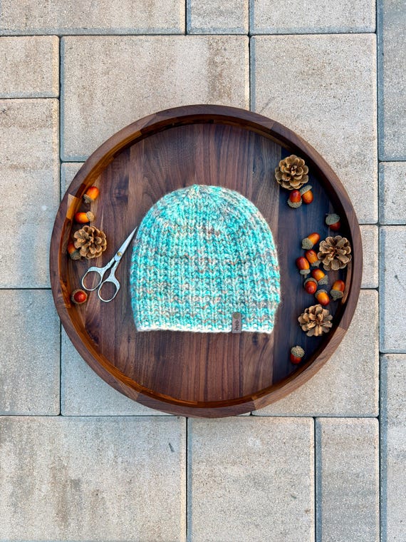 Headcase OG Beanie, Blue and White (Adult) - 100% Merino Wool & Mohair